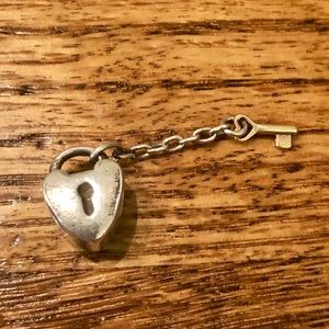 Pandora Jewelry - Pandora Silver Lock and Key Charm w/ 14k gold key Pandora Jewelry - Pandora Silver Lock and Key Charm w/ 14k gold key